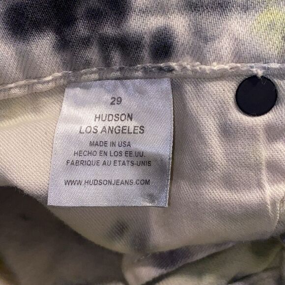 HUDSON Viper Denim Mini Skirt in Black and yellow - Picture 6 of 6